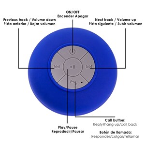 Enceinte rariax bluetooth avec ventouse, résistant aux éclaboussures.