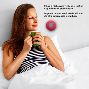 Enceinte rariax bluetooth avec ventouse, résistant aux éclaboussures.