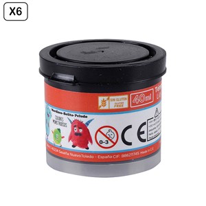 Pack 6 uds peinture 40 ml noir