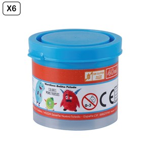 Pack 6 uds peinture 40 ml bleu céleste