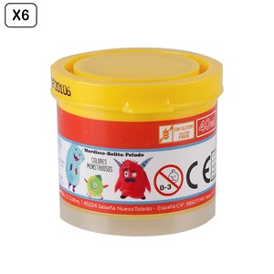 Pack 6 uds peinture 40 ml jaune