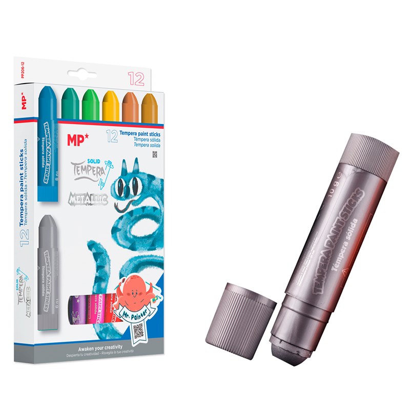 Peinture solide métalisé 12 uds.