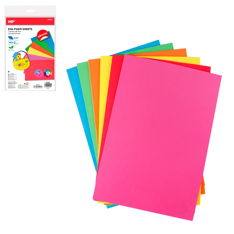 Gomme eva avec adhésif 6 uds. 20 x 30 cm