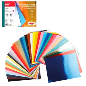 Papier bricolage assorti 42 feuilles