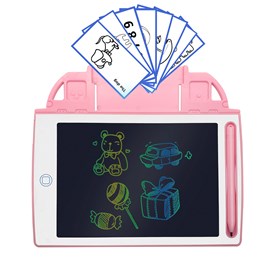 Tablette de dessin et d'écriture lcd de 8,4 pouces, fond multicolore.