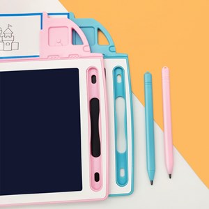 Tablette de dessin et d'écriture lcd de 8,4 pouces, fond multicolore.