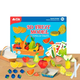 Kit d'artisanat 3d en papier origami. Figurines de fruits..