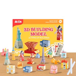 Kit d'artisanat 3d en papier origami. Figures de bâtiments.