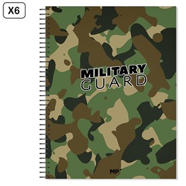 Pack 6 unités carnet extradura a4 120 feuilles grille design militaire garde