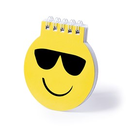 Winlon, carnet design emoji avec lunettes de soleil. 40 feuilles lisses.