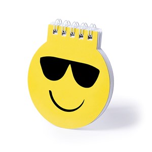Winlon, carnet design emoji avec lunettes de soleil. 40 feuilles lisses.