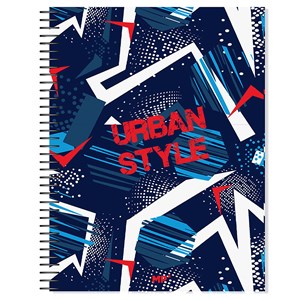 Pack 6 unités cahier extradur a4 120 feuilles grille design urban style