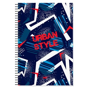 Pack 6 unités cahier spiral fº 80 feuilles 90 g&nbsp;m² design urban style