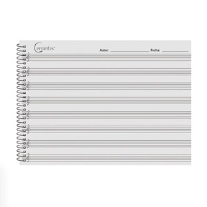Pack 12 unités cahier de musique 4 pentagrammes a5 cervantes