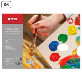 Pack de 6 unités palette type bloc jetable a3 36 feuilles