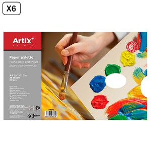 Pack de 6 unités palette type bloc jetable a4 36 feuilles