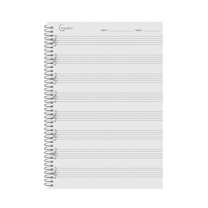 Pack 12 unités cahier de musique 4 portées a5 cervantes