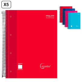 Pack 5 unités cahier extradure a4 120 feuilles carreau