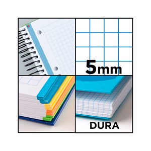 Pack 5 unités cahier extradure a4 120 feuilles carreau