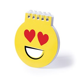 Winlon, carnet design emoji cœur. 40 feuilles lisses.
