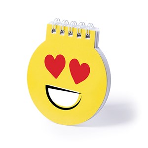 Winlon, carnet design emoji cœur. 40 feuilles lisses.