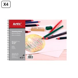 Pack 4 unités bloc de dessin a3 70 feuilles 110 g&nbsp;m²