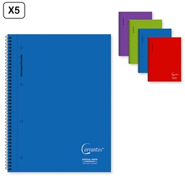 Pack 5 unités cahier pp a4 120 feuilles carreautées