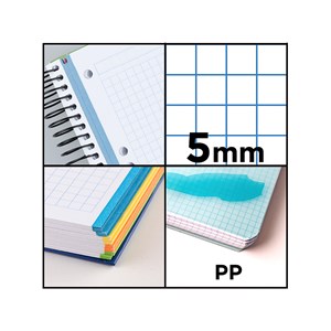 Pack 5 unités cahier pp a4 120 feuilles carreautées