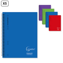 Pack 5 unités cahier pp a5 120 feuilles grille