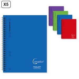 Pack 5 unités cahier pp a5 120 feuilles grille