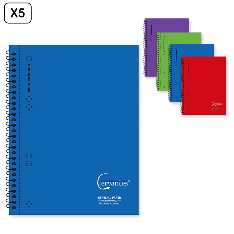 Pack 5 unités cahier pp a5 120 feuilles grille