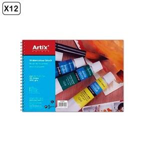 Pack 12 uds block de aquarelle a4 30 feuilles