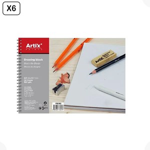 Pack 6 uds block de dessin 24 feuilles a3