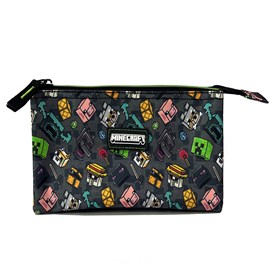 Minecraft pixel 25 trousse triple.