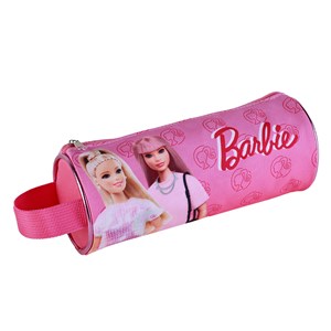 Trousse ronde barbie fashion. Intérieur entièrement doublé et personnalisé.