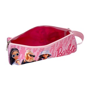 Trousse ronde barbie deluxe. Intérieur entièrement doublé et personnalisé.