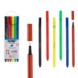 Étui marqueurs à pointe fine 6