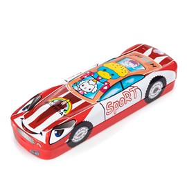 Trousse métallique enfant design voiture de course 3d.