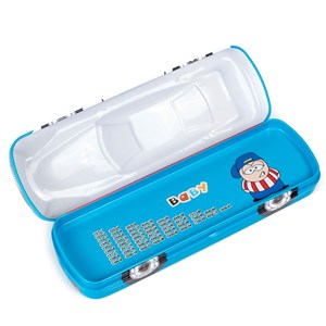 Trousse métallique enfant design voiture de course 3d.