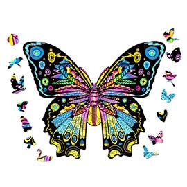 Puzzle en bois avec design de papillon. 300 pièces.