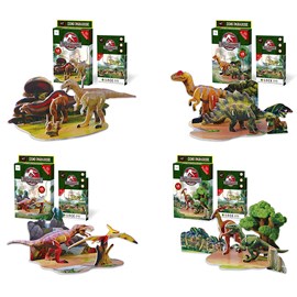 Pack de 4 puzzles 3d de différents dinosaures. Avec un total de 51 pièces.