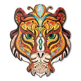 Puzzle en bois diy en forme de silhouette. Avec des pièces individuelles.