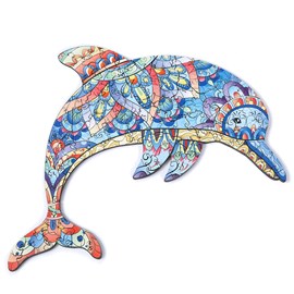 Puzzle en bois diy forme de silhouette. Avec des pièces individuelles.