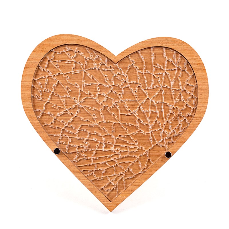 Puzzle et cadre en bois avec 169 pièces en acrylique.