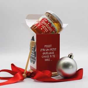 Duo coffret joyeuses fêtes miel et bonbons