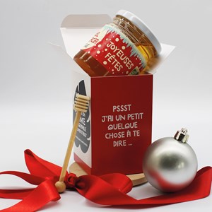 Duo coffret joyeuses fêtes miel et bonbons