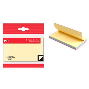 Pack 12 unités notes adhésives 125 x 75 mm 100 feuilles multicouleur