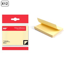 Pack 12 unités notes adhésives 100 x 75 mm 100 feuilles
