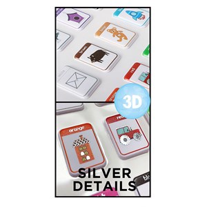 Pack 24 uds. Autocollants stickers relief design couleurs