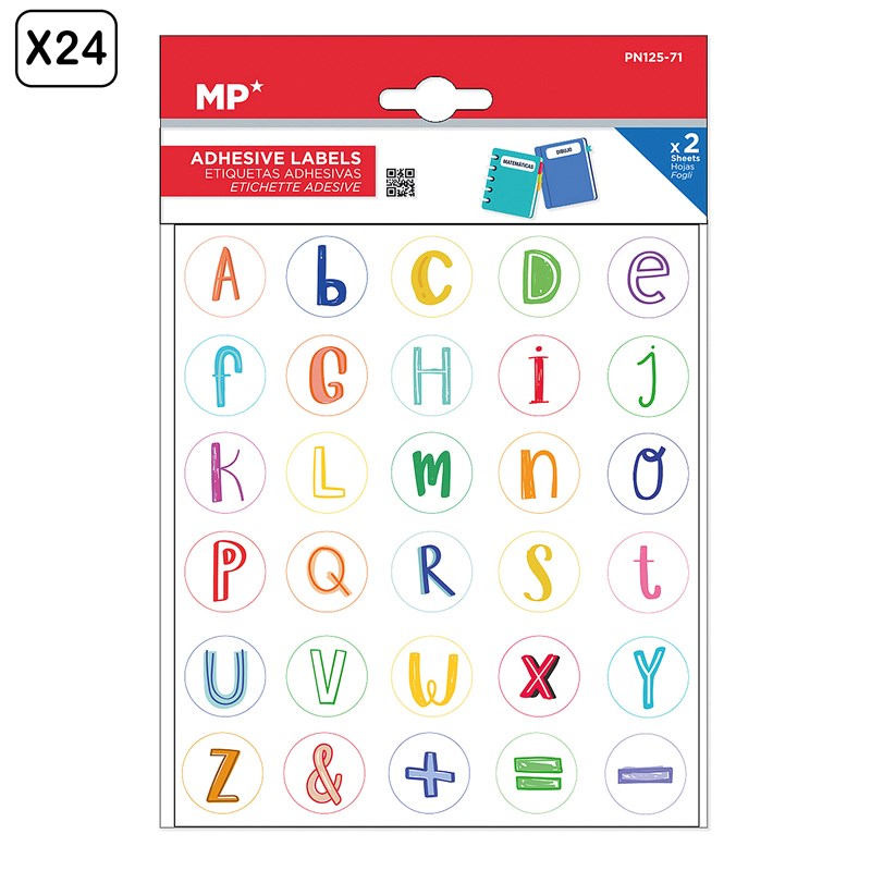 Pack 24 unités étiquettes adhésives personnalisable décorées.